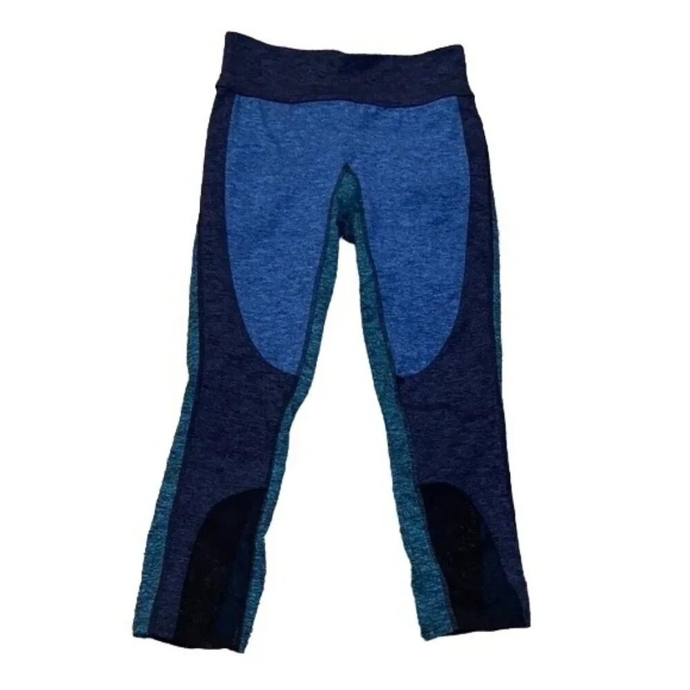 Free People Movement Dylan Blue Mesh High Waist Cropped Leggings - Picture 5 of 7